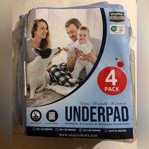 Utopia Bedding Waterproof Underpad 4 Pack